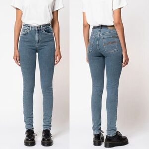 Nudie Jeans Women’s 28W/34L Skinny Lin Blue Horizon Jeans